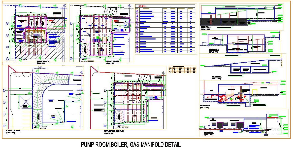 Pump Room, Boiler, & Gas Manifold Design- Complete DWG